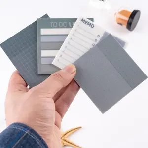 Pet Transparent Reusable Sticky Notes, Student Note Pads, Adhesive Bookmarks, Clear N Times Stickers, Office Supplies, Memo Pads