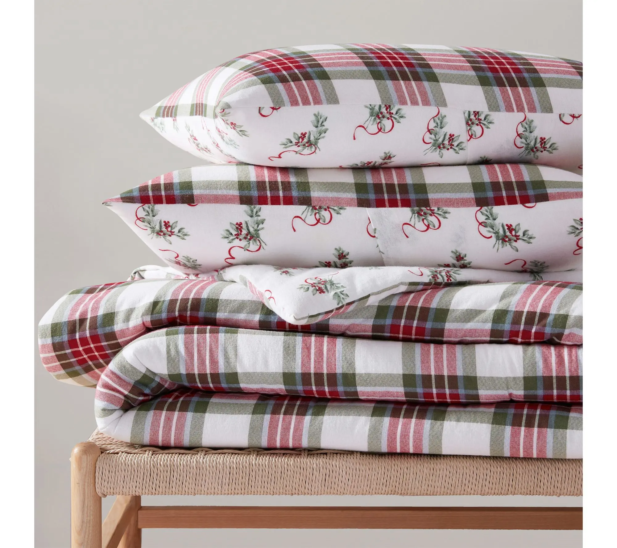 Martha Stewart Yuletide Plaid Reversible King Comforter Set
