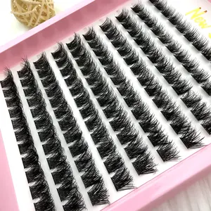Lash Clusters 120pcs, Cluster Lashes 8-16mm, Individual Lashes Extensions, Natural Look, D Curl, Fluffy Cluster, DIY Eyelash