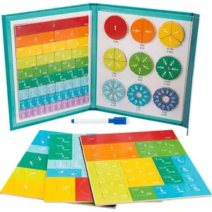 Magnetic Fraction Learning Board Set, Math Learning Tools, Educational Math Toy for Kids, Interactive Teaching Tool, Easy to Use, Perfect for Home Schooling