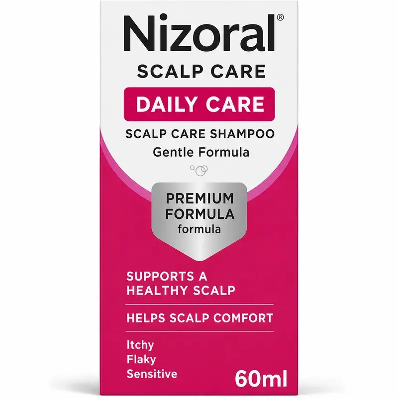 Exclusive Nizoral Ketoconazole Anti-Dandruff Shampoo, 2 fl oz (60mL) Gentle Cleansing Scalp Care Formula for Dry, Flaky & Itchy Scalp Daily Hair Care