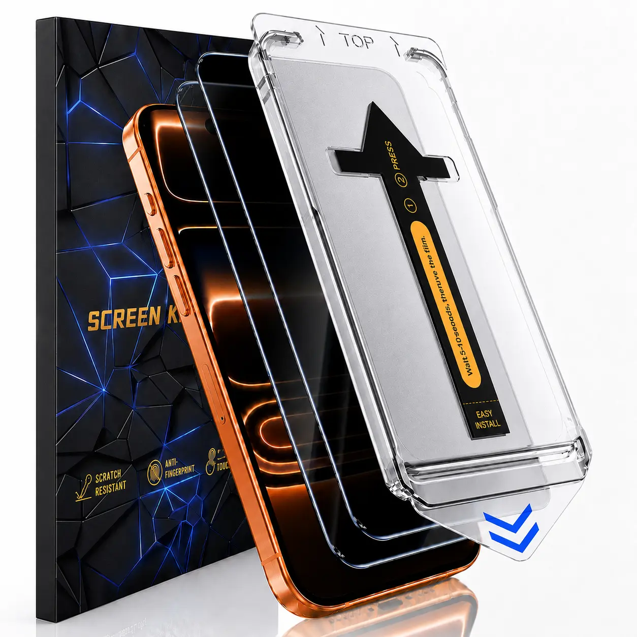 2-Pack 360° Side Privacy Automatic Tempered Glass Screen Protector, Phone Accessories, Privacy Shield, Fits iPhone 17/16/15/14/13/12/11 (Including iPhone 17 Pro Max), HD Clarity, Shatterproof, Shockproof Anti-Spy Mobile Accessory