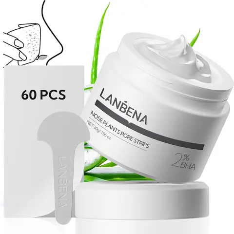 LANBENA 2.0 Newly Upgraded 30g Peel-Off Blackhead Remover Mask - Mild Cleansing Peeling Nose Strip, All-Skin Suitable, Oil+Impurity Lift, Pore Minimizer, Blemish Treatment, Smooth Skin, Nose & Face Use, New Year Gift