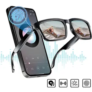 Bluetooth Audio Glasses - Smart Touch Control Glasses with Speaker & Microphone, Voice-Activated Commands, UV-Blocking Lenses, for Music Playback, Calls, and Outdoor Adventures like Hiking and Cycling, Multifunctional Smart Glasses