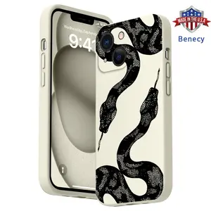Straight Edge Python Pattern Man's Phone Case for iPhone 17 15 16 14 Pro Max 13 12 11 XR XS Plus Air E Shockproof Drop Protection Rugged Durable Silicone Cover Cellphone Protective Smartphone Casing