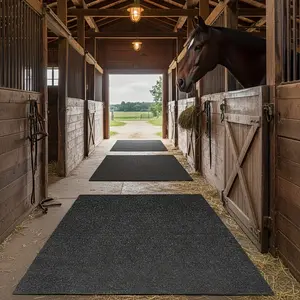 Heavy-Duty Anti-Slip Stall Pad for Horses and Livestock, Dual-Sided Dry Wet Use, All-Weather Protection, Easy Clean, Durable, Waterproof Rug