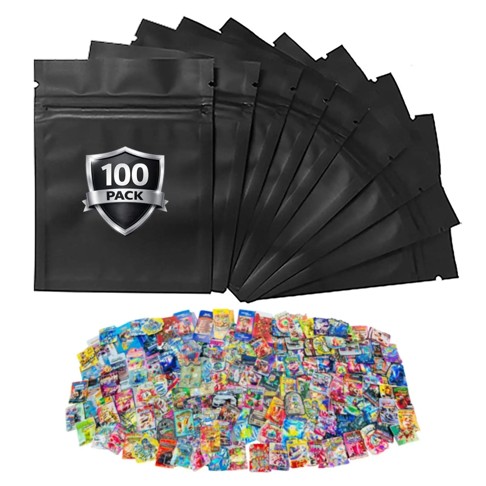 100 Pack Decorative Storage Bags | 4" x 5" Small | Assorted Designs | Organizer & Retail Packaging