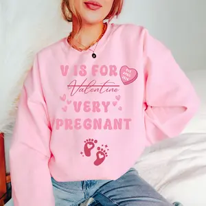 Valentine's Day Pregnancy Announcement Sweatshirt, Valentine Pregnancy Sweatshirt, Gift For Expecting Mom, Valentine Baby Announcement Sweatshirt