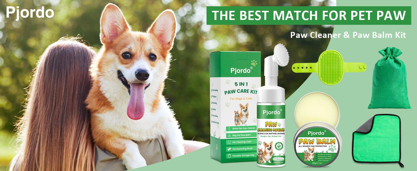 Dog Paw Cleaner Kit No Rinse Waterless Soap-Free Cleanser for All Breed Sizes with Healing Balm for Dry Cracked Paws Protector Care Set,valentine's day gifts for her/him Dog Paw Cleaner Kit No Rinse Waterless Soap-Free Cleanser for All Breed Sizes with Healing Balm for Dry Cracked Paws Protector Care Set,valentine's day gifts for her/him