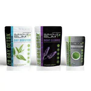 Baraguz Premium Tea Bundle with Free 2 Week Meal Plan – Day & Night Herbal Teas + Ceremonial Matcha Powder | Energy & Relaxation Superfood Set Natural Beverage