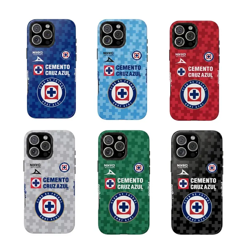 Cruz Azul Customized Soccer Smartphone Case - Durable Protective Cover with Secure Button Access, Compatible with iPhone 16,15,14,13,12,11,X & Samsung Galaxy S25,S24,S23,S22,S21+ Devices, Fan Accessory Gift