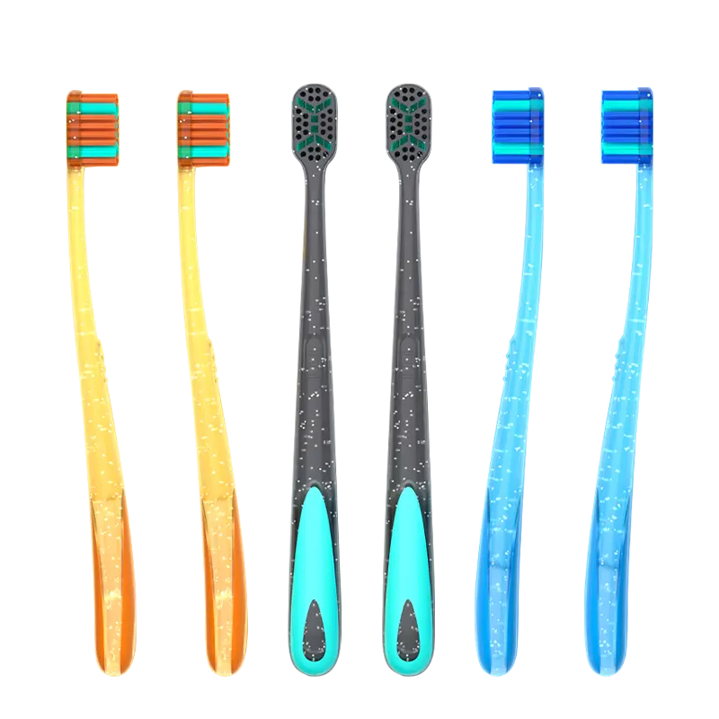 Deep Cleaning Soft Toothbrush Set – Ultra-Gentle on Gums, Home & Travel, 3-Pack Value,Deep Clean, Gentle on Sensitive Gums,Dense Bristles, Gum-Friendly