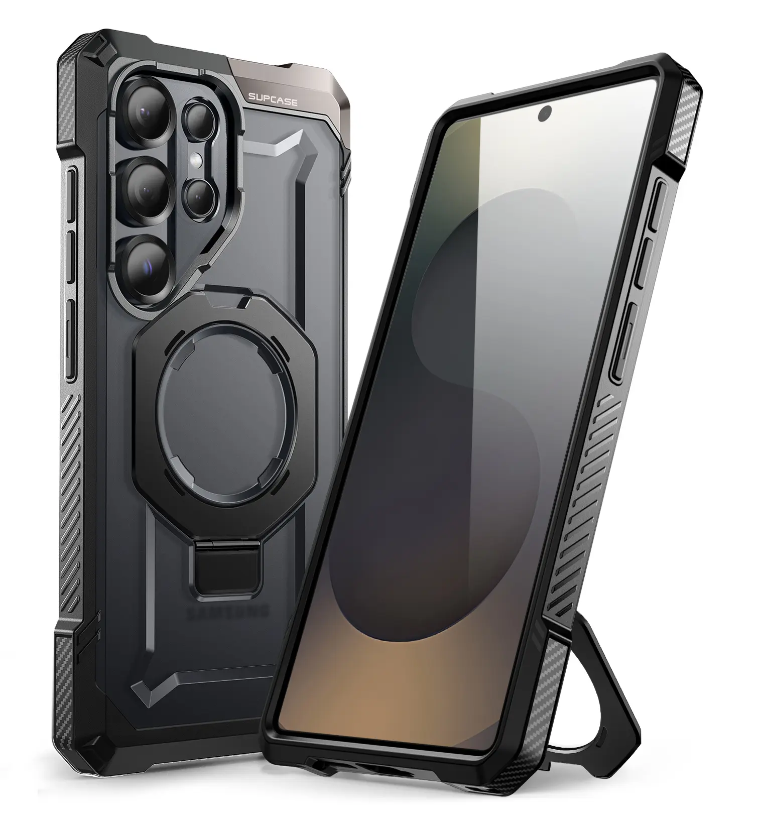 SUPCASE Unicorn Beetle Grip Iron Smartphone Casing for Samsung Galaxy S26/S25 Ultra - Card Holder, MagSafe-Compatible, Military-Grade Protection, Stand, Handheld Support, Wireless Cellphone Phone Accessories