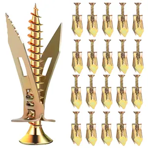 Quick-Install Drywall Anchors – Self-Drilling, Drill-Free Hanging Solution with 50 Anchors + 50 Screws for Versatile Home & Office Use