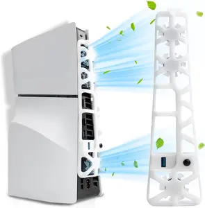 PS5 Slim Cooling Fans, Playstation 5 Cooling Fan Compatible with PS5 Slim Discs Edition and Digital Edition, PS5 Slim Accessories - White