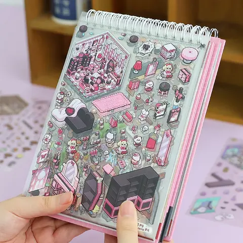 45 Sheets/bag Pet Material Sticker Book, Miniature Scene Series 4.0, Scenes Stickers, 20 Themes Decorative Stickers for Crafting & DIY Projects, Scrapbooking, Scrapbooking Supplies, Scrapbook Materials, Adhesive Stickers, Halloween