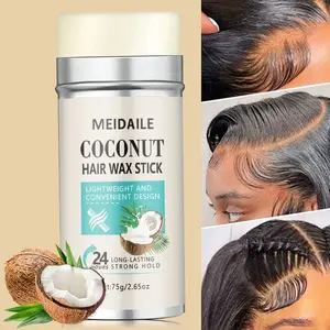 MEIDAILE Coconut Hair Wax Stick for Women Men– Professional Hair Styling Wax for High-Definition Texture & All-Day, Humidity-Resistant Hold, 2.65oz