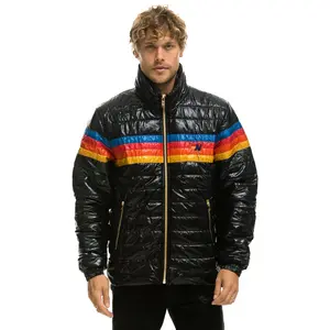 4 STRIPE TRAVELER JACKET - GLOSSY BLACK
