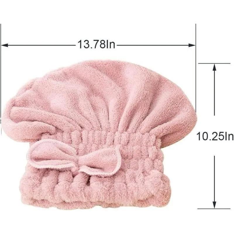3PC Microfiber Hair Towel Caps Extreme Soft Ultra Absorbent Fast Drying Turban Wrap for Women Light Shiny Finish Quick Dry Morning Routine