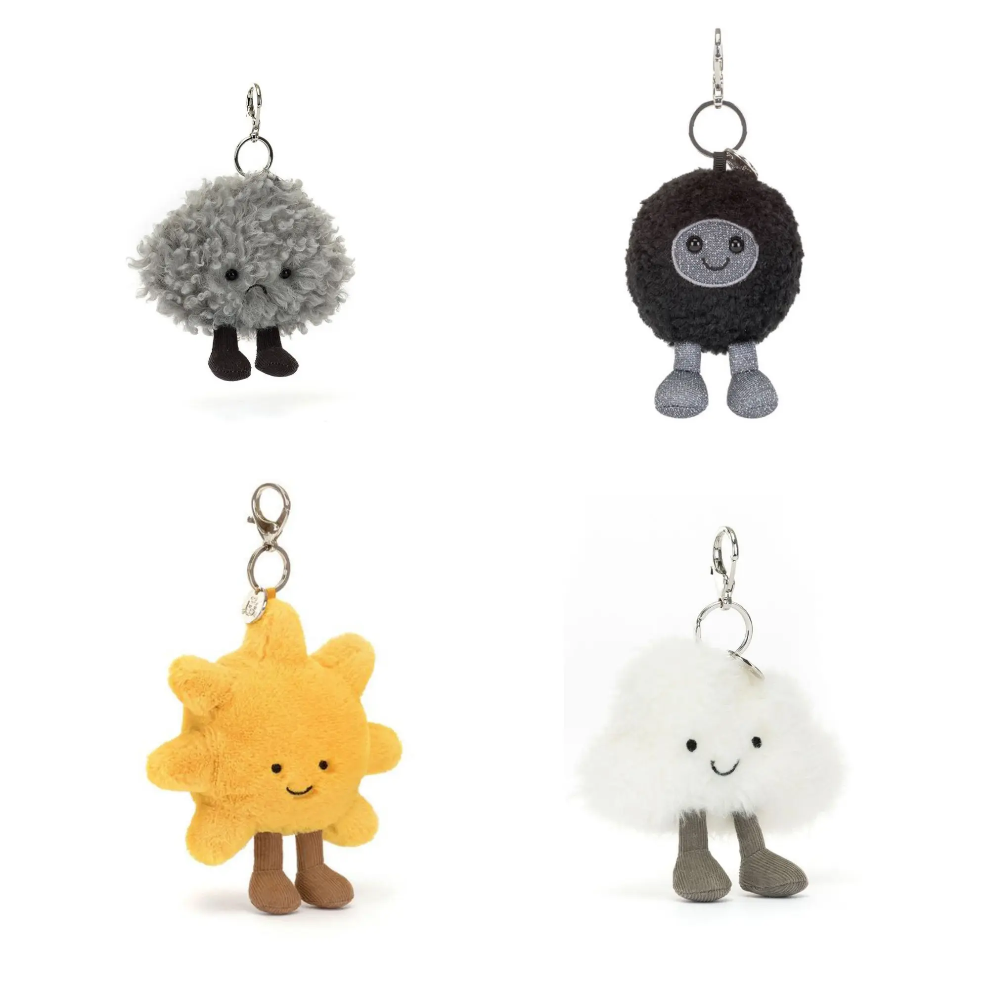 Jellycat Plush Bag Charm Collection, Adorable Plush Keychain, Cute Soft Sun Bag Accessory, Adorable Cloud Gift for Her, Bag Charm