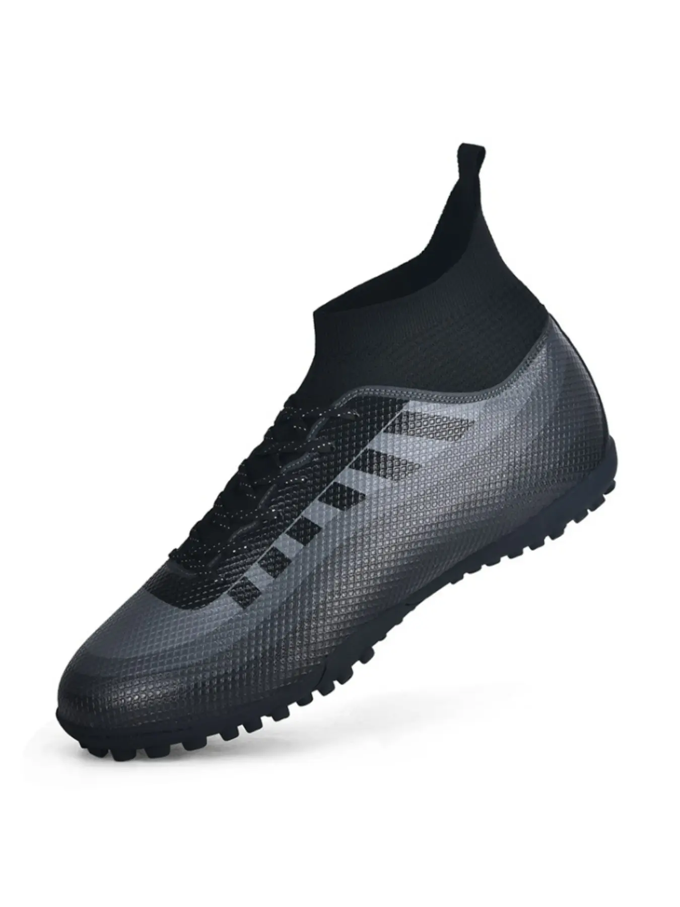 Men's Long Stud Comfortable Glass Fiber Woven Lace-Up Soccer Cleats, Ultra-Light Durable TF Shoes, Olive Artificial Grass Nails