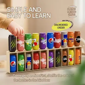 Fun Guess Bottle Pairing Game Set, Two-Person Strategy Board Game, Parent-Child Interaction, Logic Thinking Training, Drink Bottle Match-Up