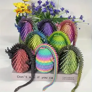 5pcs 3D Printed Dragon Egg Set with Chinese Dragons Inside - Vibrant Multicolor Eggshells, Party Gatherings, 3d printed fidget toys,Printed Easter Eggs Filler Set，Easter egg gifts，Home Goods - Festive & Party Supplies - Party Gifts - Party Concessions