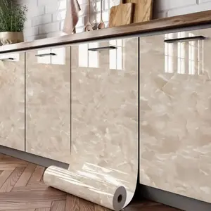 Marble Pattern Self-adhesive Wallpaper, Peel and stick wallpaper designs, Waterproof & Oil-proof Wall Sticker, High Heat Durable Wall Decor for Kitchen Cabinets, Furniture Renovation & Room Decor, Decorative