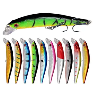 Fishing Lure Set - 10 Pieces Mixed Pack including Minnow, Popper, Crankbaits with Hooks for Saltwater & Freshwater Fishing Trout, Bass, Salmon