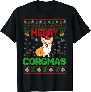Corgi Christmas Sweater Cool Merry Corgmas Xmas T-Shirt