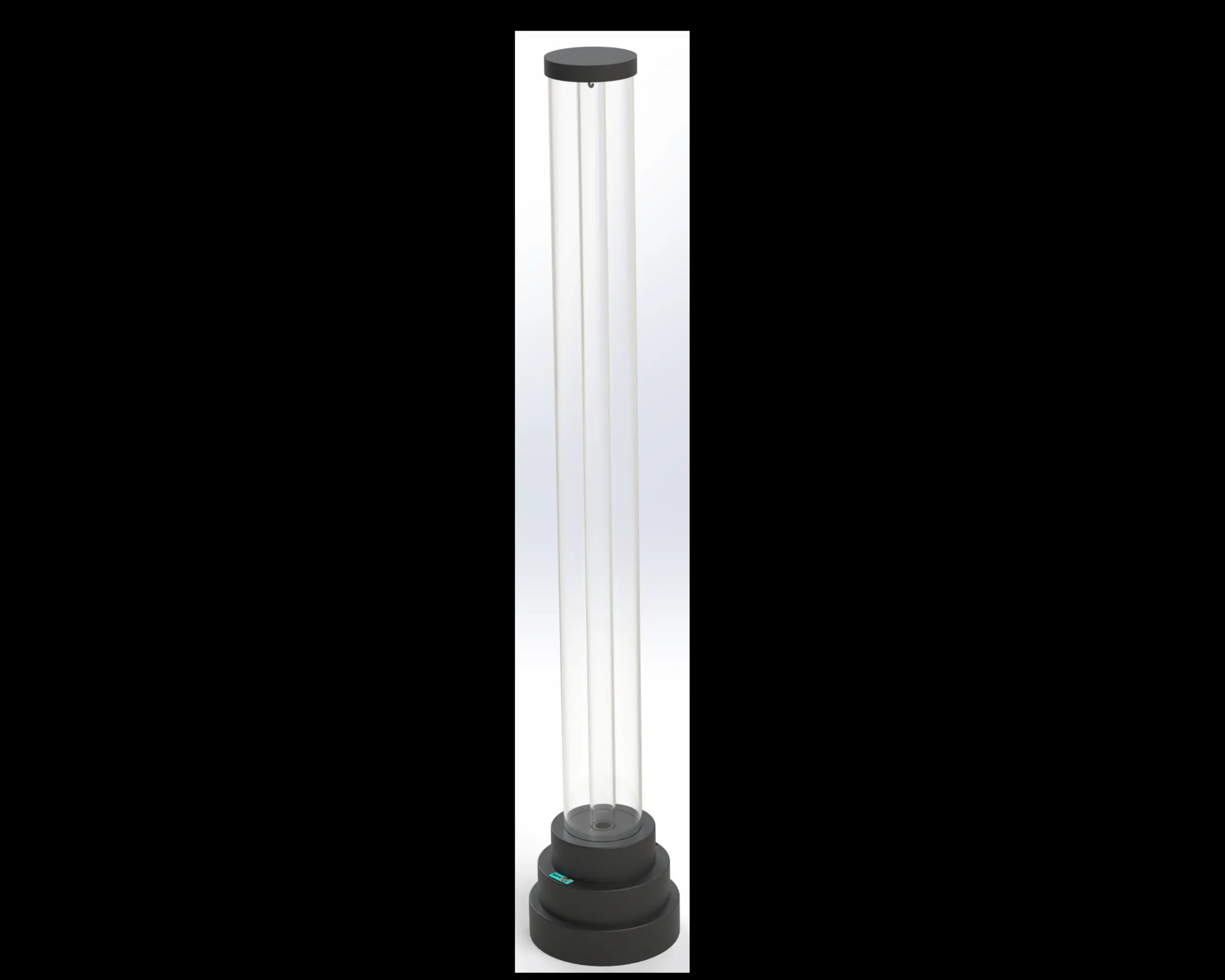 5’ Round Fillable Clear Floor LED Light