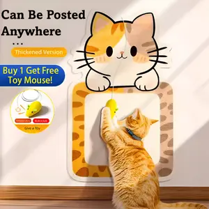 【Buy 1 Get Free Toy Mouse!】Wall Mounted Cat Scratching Board Thickened Durable Wear Resistant Protects Furniture from Cat Scratching Suitable for walls Sofas Cabinets Doors Glass Personalized Cat Tree TowerNatural Sisal Scratcher Kittens