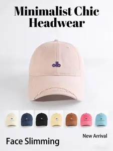Baseball Cap Washed Brushed Minimalist Headwear Unique Style Surprise Discount! Breathable Sun-protective Unisex [BFF Outing] Versatile Eye-catching Item New Arrival
