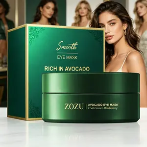 ZOZU Smooth Eye Mask Rich in Avocado - Fruit Essence Moisturizing Hydrogel Patches for Dark Circles, Eye Bags & Fine Lines