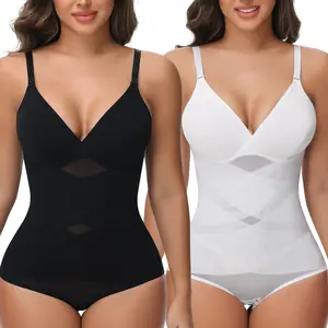 Women Body Shaper Tummy Control Bodysuit Vest Top Shapewear with Adjustable Straps and Comfortable Compression Lightweight, Breathable, and Invisible Under Clothes for Daily Wear, Formal Events Outfits
