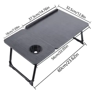 Laptop Desk for Bed Couch,Lap Desk for Laptop,Portable Laptop Stand for Desk,Small Adjustable Laptop Desk,Foldable Bed Table for Laptops and Writing, Bed Tray Table with Cup Holder