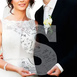 7Penn Big Letter S for Guest Book Signing - 22 Inch Acrylic Marquee Letter