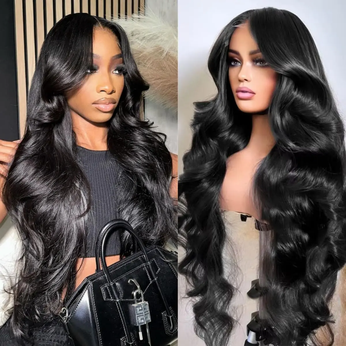 New IN Bling Hair Brazilian 34 36inch 13x6 Body Wave Hd Lace Frontal Human Hair Wigs Pre-plucked 13x4 Transparent Body Wave Lace Front Wig For Women