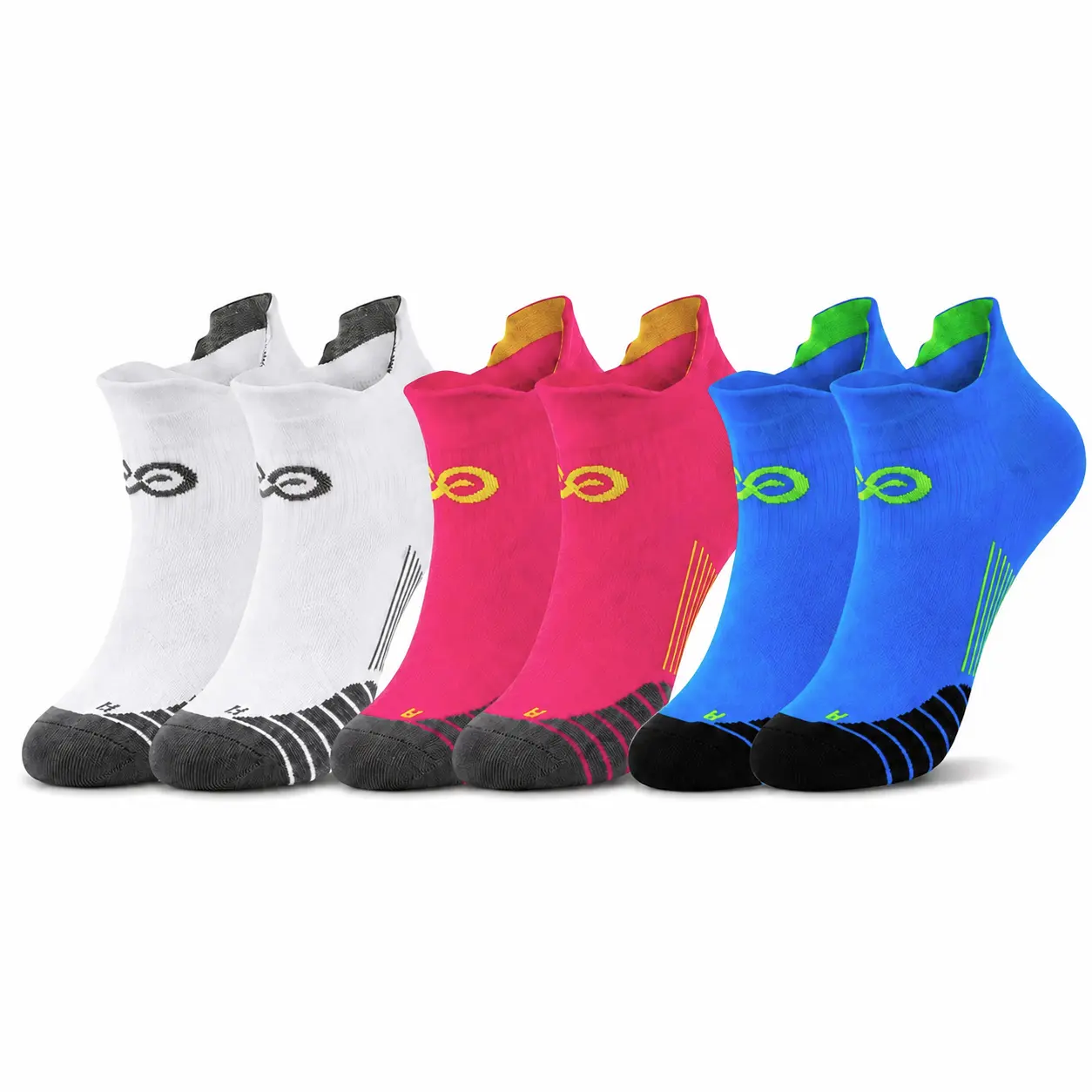 PAPLUS Compression Socks for Women & Man, 3 Pairs Ankle Running Socks with Arch Support, Ankle Support, Plantar Fasciitis