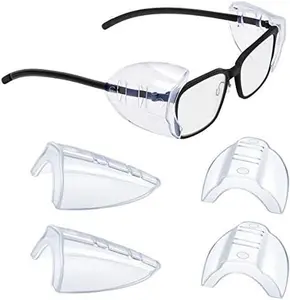 2/4/6/10 Pairs Safety Glasses Side Shields, Universal Clip-On Side Shields for Prescription Eyeglasses Protection