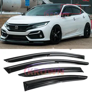 FITS 2016-2021 HONDA CIVIC HATCHBACK MUGEN STYLE WINDOW VISOR RAIN GUARD DEFLECTOR VENT