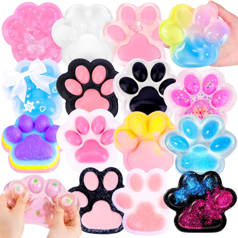 Squishy Big Cat Paw 4.7"/5.9" Squeeze Toys Large Size Cat Paw Fidget Toy for Stress Relief Ultra Soft High Resilience Squishy Toys for Adults & Kids