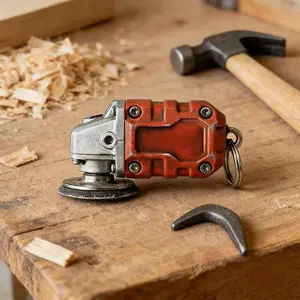 2-in-1 Makita-inspired mini grinder keychain accessory