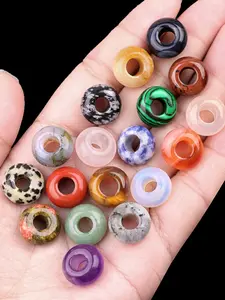 3/5pcs Natural Stone Beads, Geometric Pattern, DIY Jewelry Making, Home Decor, Healing Crystal Gifts, Easter, Ramadan