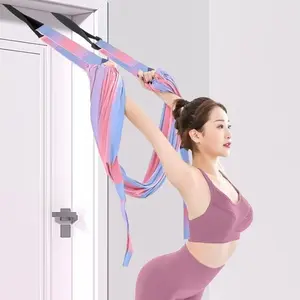 2nd Gen Elastic Yoga Stretch Strap, Workout Band, Durable Multi-Function Resistance Training Belt with Door Anchor Design, Aerial Yoga Flexibility Equipment for Splits, Handstands & Backbends, Ideal for Home Fitness, Anti-Deformation, Available in Multipl