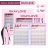 OKAYLOVE Idol Black| Brown Idol Lash Clusters Kit | D Curl Lash Extension Kit | Lightweight Look Like Real Lashes DIY Eyelash at Home for Natural Makeup Girl Gifts #backtoschool #sohochic