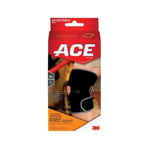 212 MAIN ACE 9792599 Black Sports Knee Brace - Compression-Design Knee Sleeve, Size 2