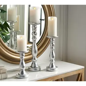 Set of 3 Pedestal Candle Holders by Valerie