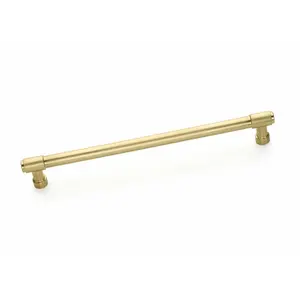 Emtek 86692US4 12 in. Jasper Center to Center Cabinet Pull, Satin Brass
