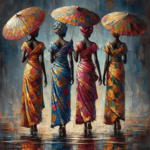 Paint By Numbers Kit On Canvas DIY Oil Art Girl Picture Home Wall Decor40x40cm